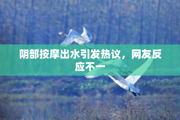 阴部按摩出水引发热议，网友反应不一