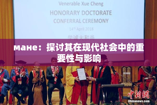 мане：探讨其在现代社会中的重要性与影响