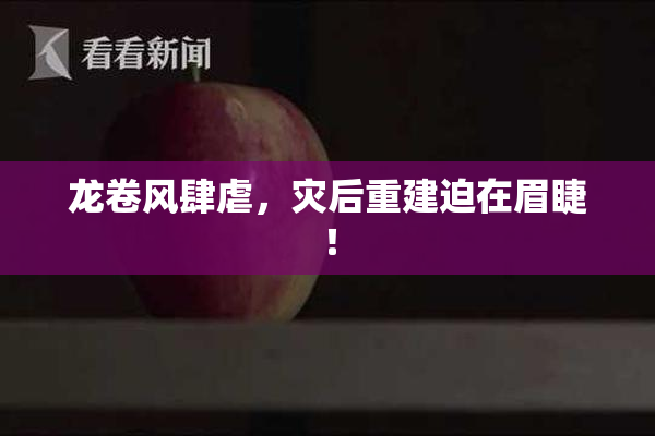 龙卷风肆虐，灾后重建迫在眉睫！