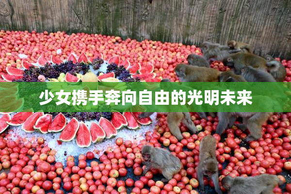 少女携手奔向自由的光明未来