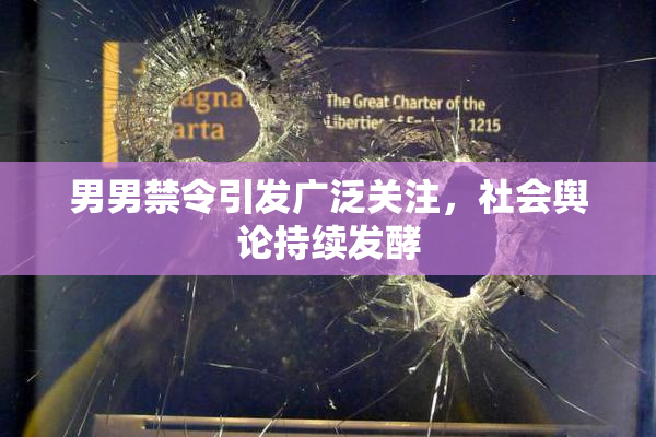 男男禁令引发广泛关注，社会舆论持续发酵