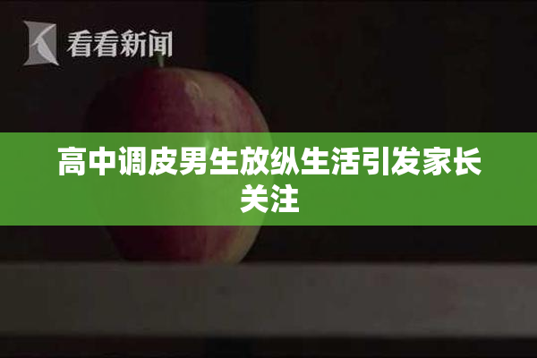 高中调皮男生放纵生活引发家长关注