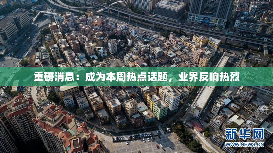 重磅消息：成为本周热点话题，业界反响热烈