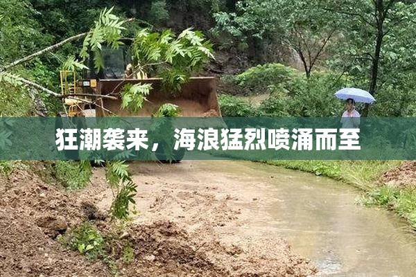 狂潮袭来，海浪猛烈喷涌而至