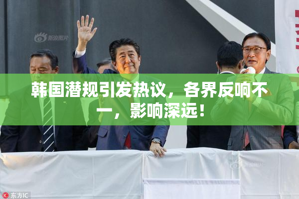 韩国潜规引发热议，各界反响不一，影响深远！