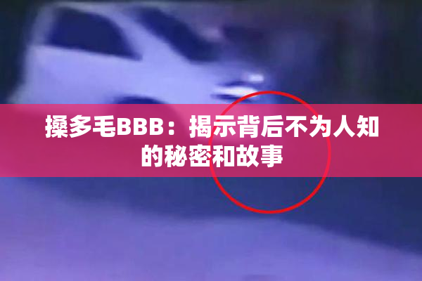 搡多毛BBB：揭示背后不为人知的秘密和故事