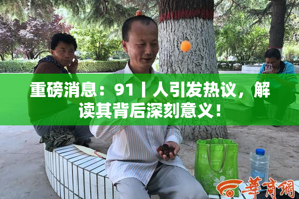 重磅消息：91丨人引发热议，解读其背后深刻意义！