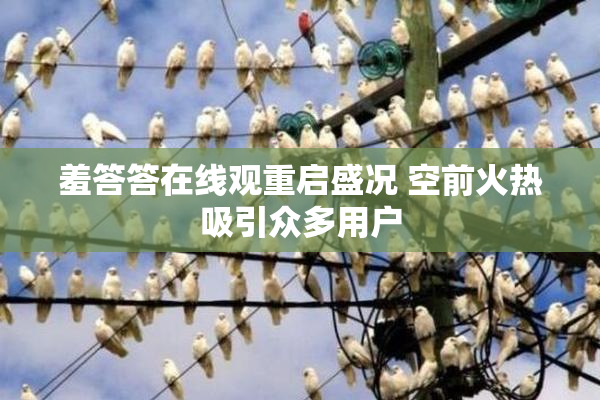 羞答答在线观重启盛况 空前火热吸引众多用户